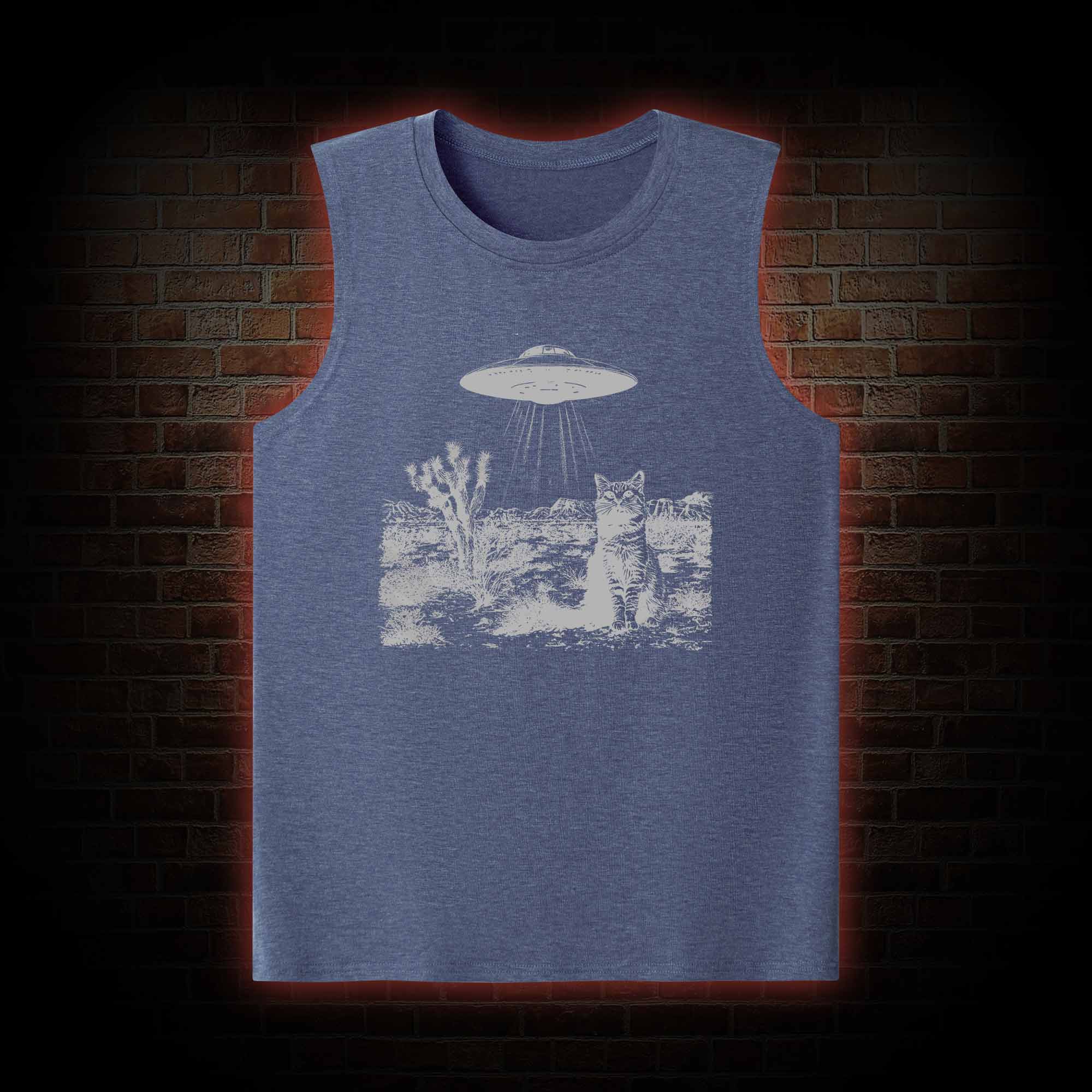Ufo Cowboy Cat Tank Top