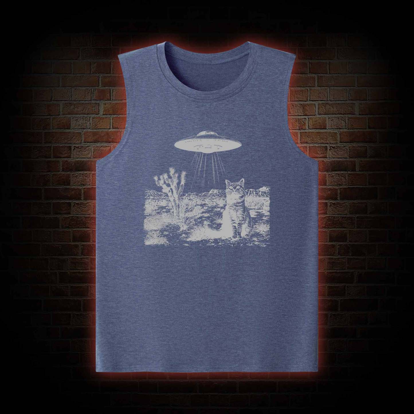 Ufo Cowboy Cat Tank Top