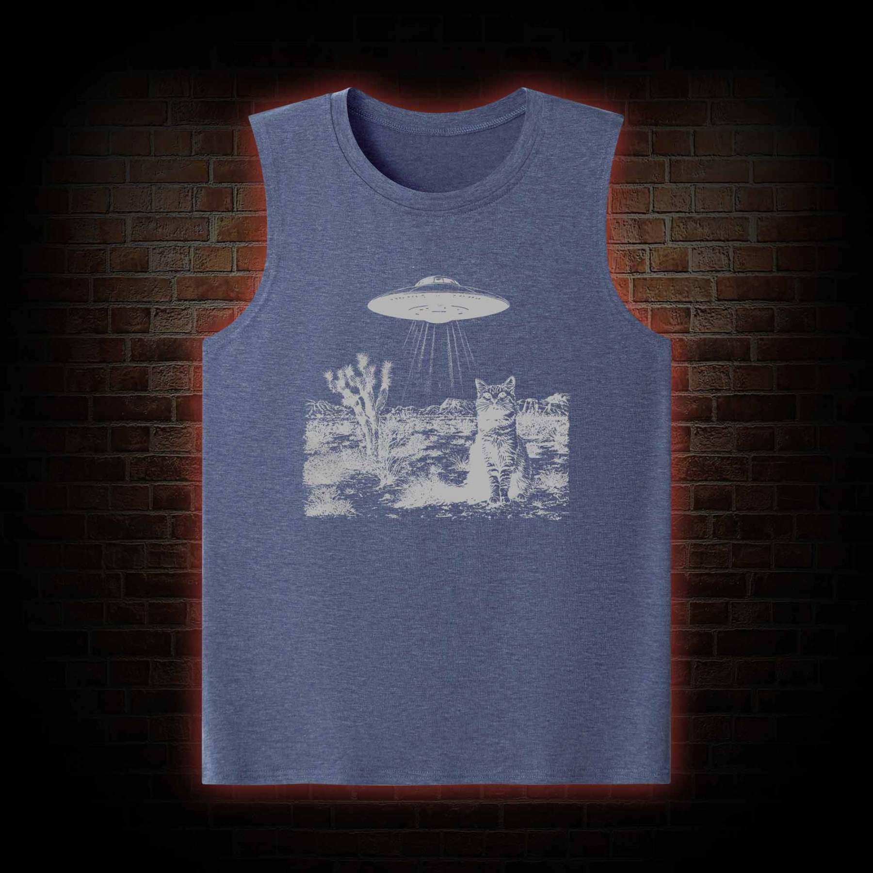 Ufo Cowboy Cat Tank Top