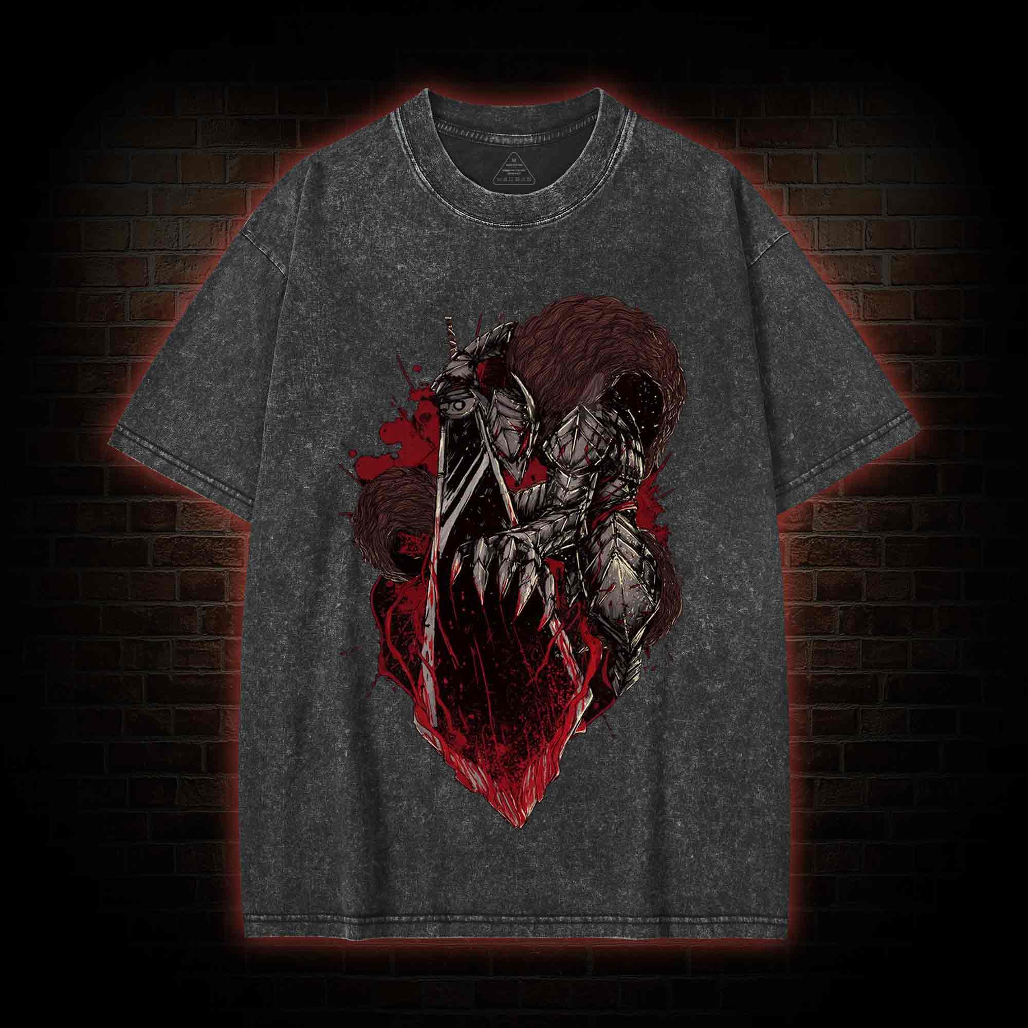 Black Swordsman Washed T-shirt