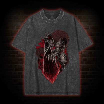 Black Swordsman Washed T-shirt