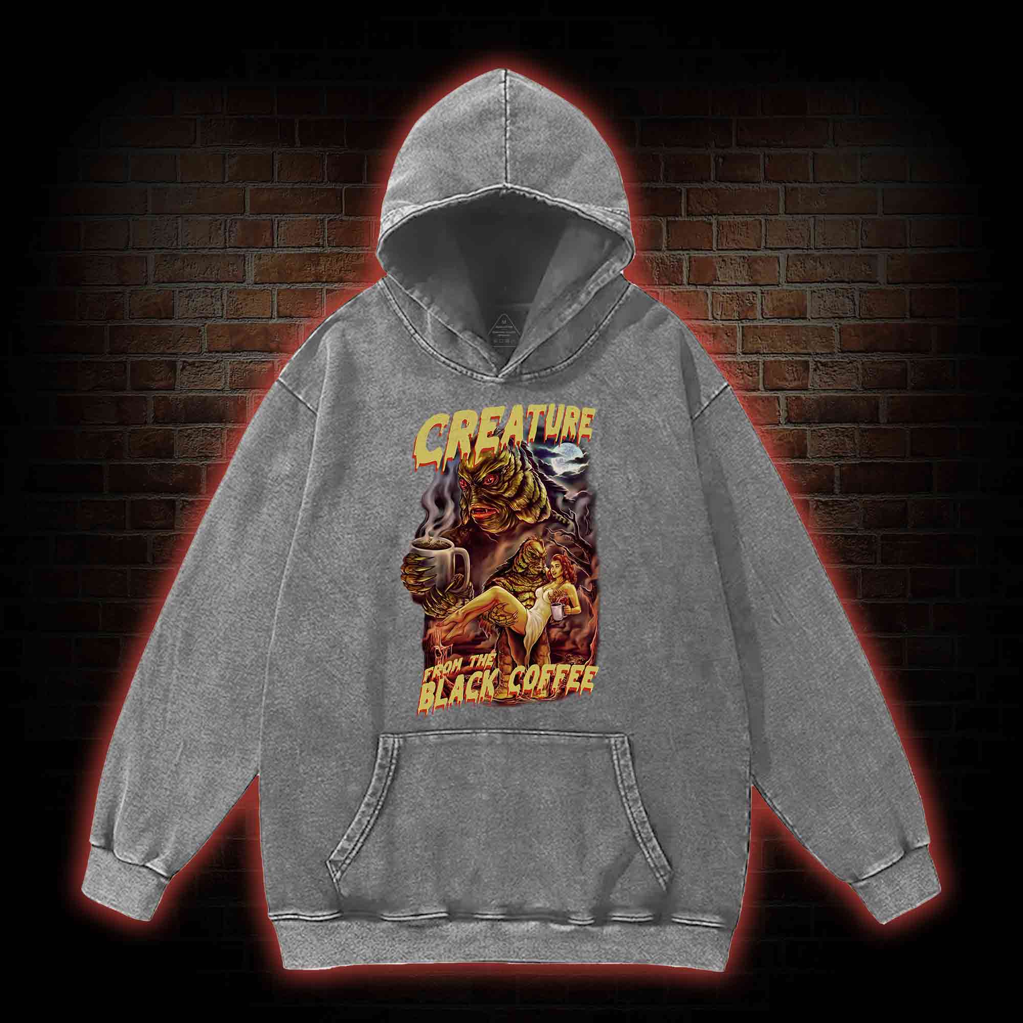 Creature From The Black Coffee Washed Hoodie
