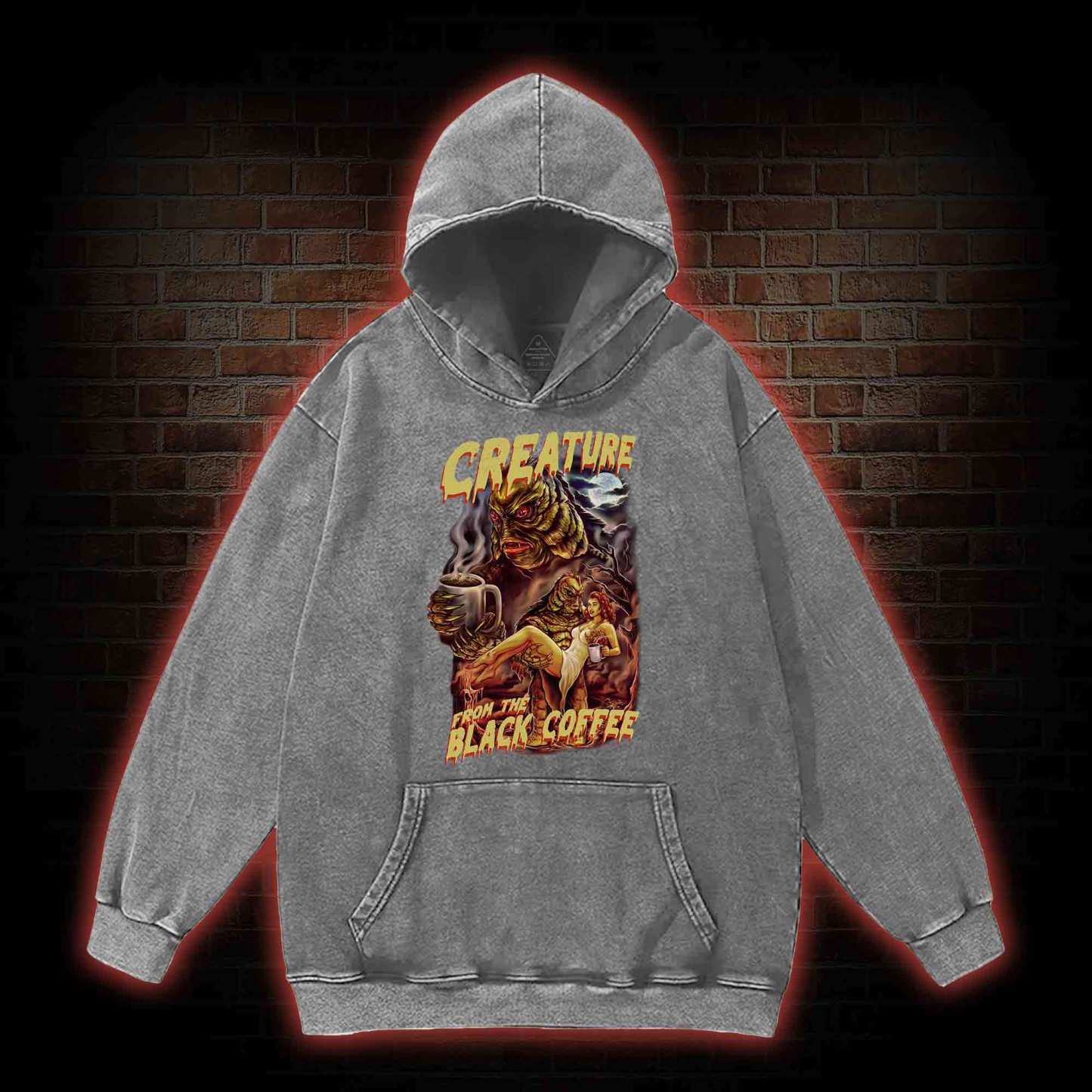 Creature From The Black Coffee Washed Hoodie