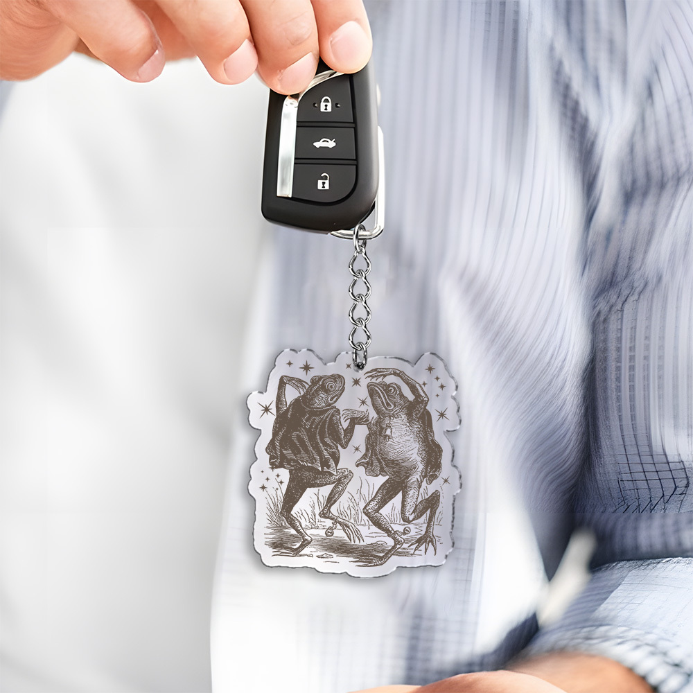 Dancing Frogs 1pc Keychain