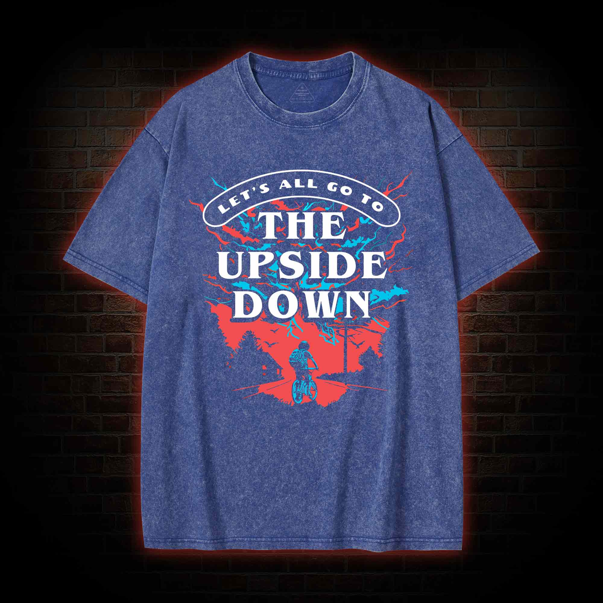 Let's All Go To The Upside Down Washed T-shirt