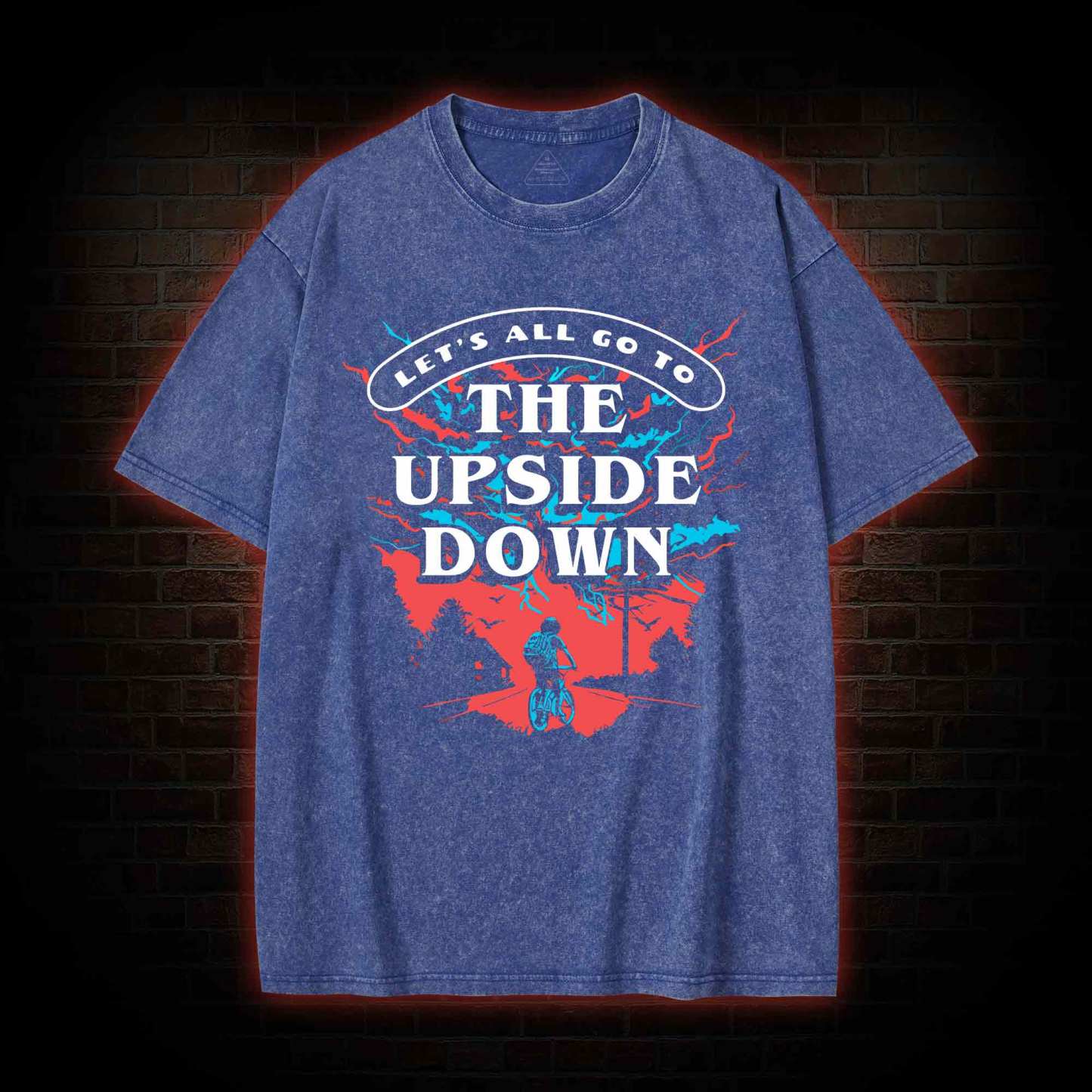 Let's All Go To The Upside Down Washed T-shirt