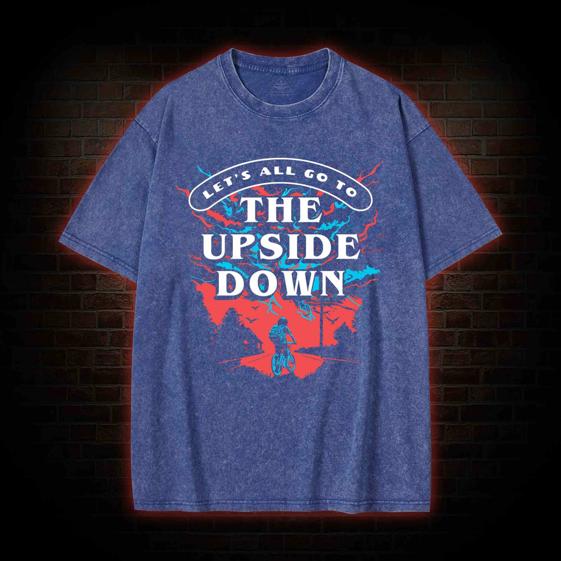 Let's All Go To The Upside Down Washed T-shirt