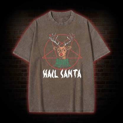 Hail Santa Washed T-shirt