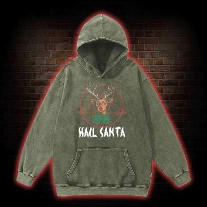 Hail Santa Washed Hoodie