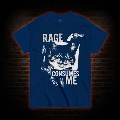 Rage Consumes Me Cat T-shirt