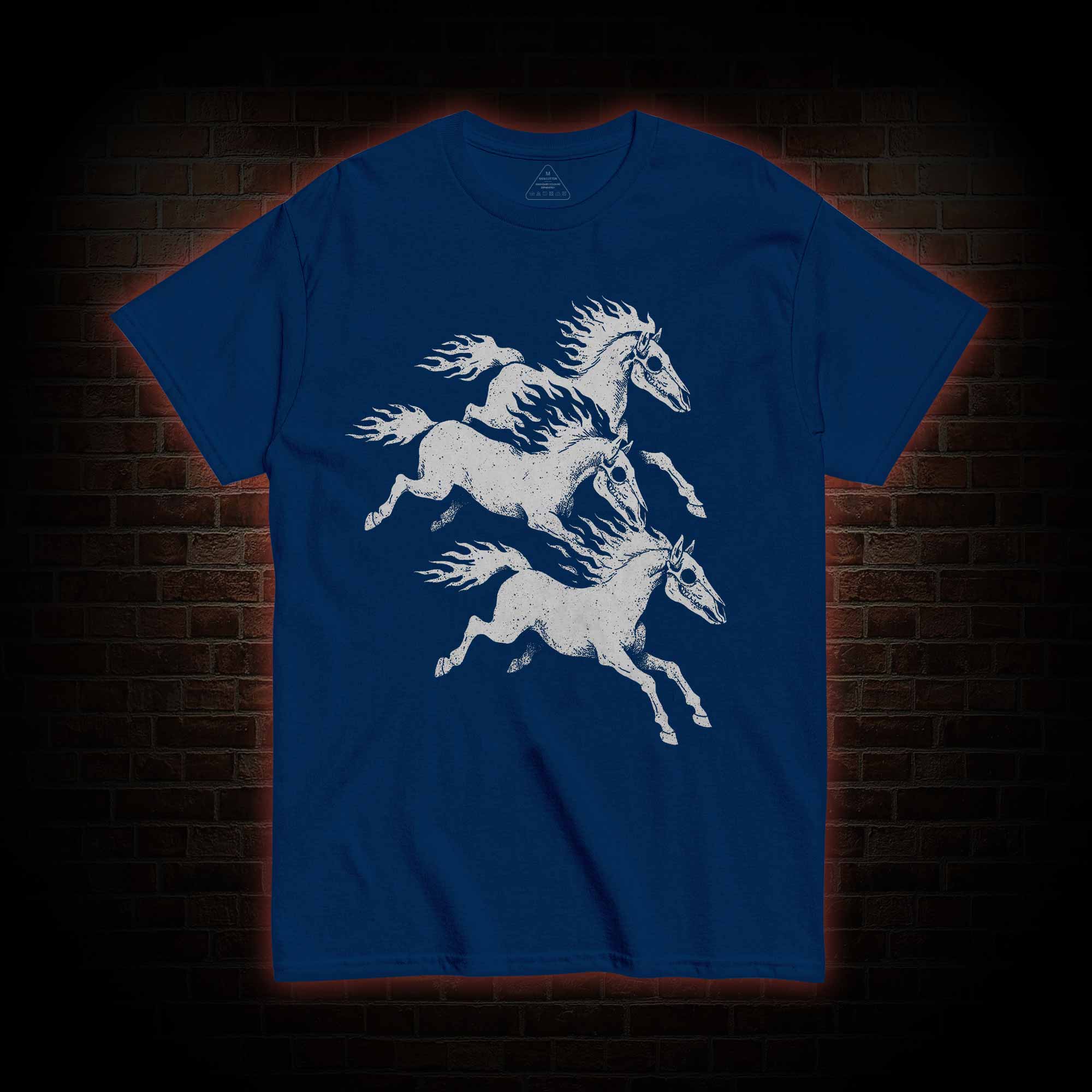 Flaming Skeleton Horses T-shirt