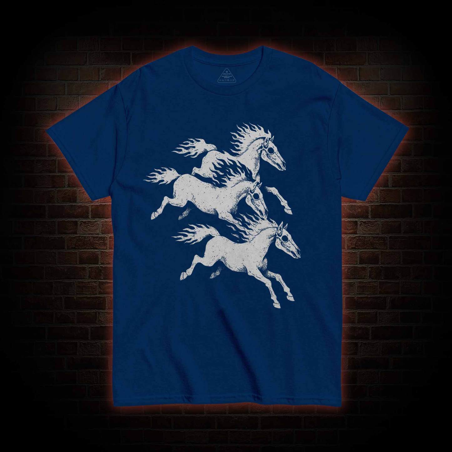 Flaming Skeleton Horses T-shirt