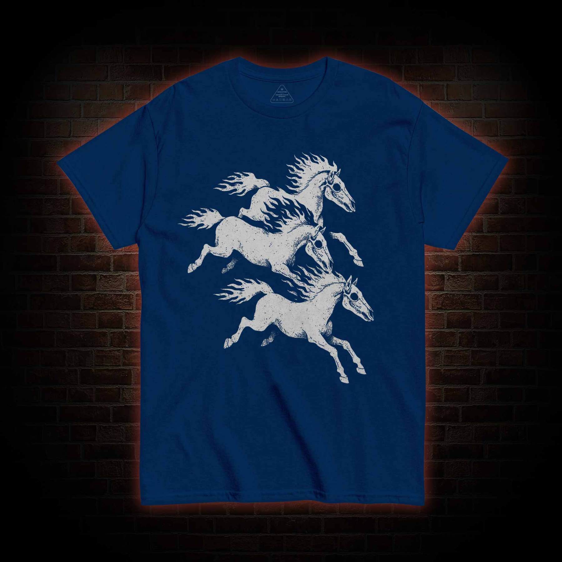 Flaming Skeleton Horses T-shirt