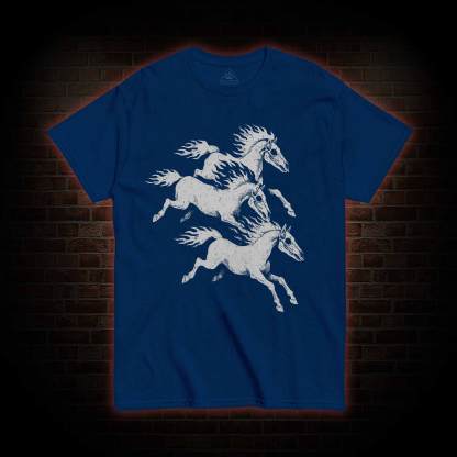 Flaming Skeleton Horses T-shirt