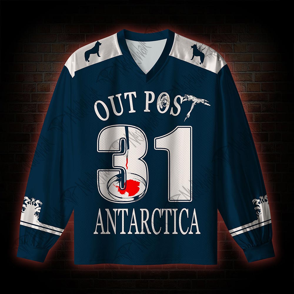 Retro The Thing V-Neck Long Sleeve Jersey