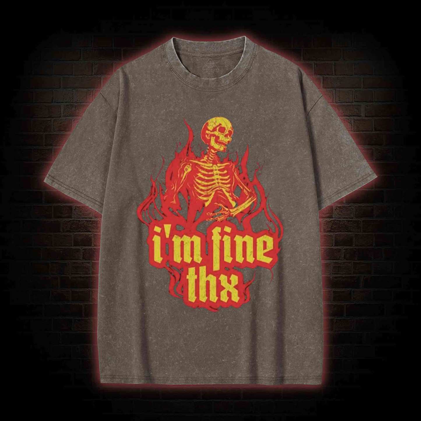 I'm Fine Thx Washed T-shirt
