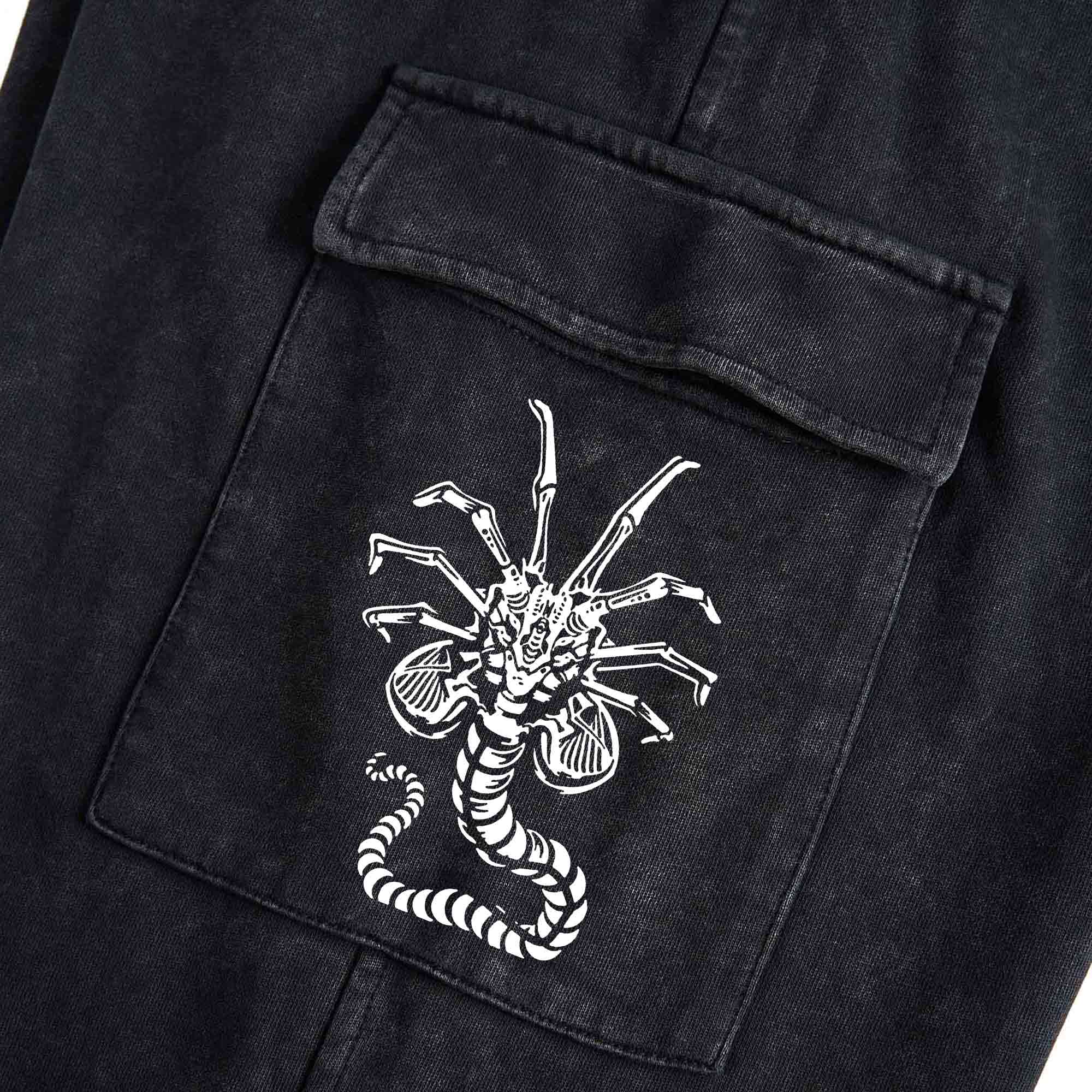 Alien Delivery Guy Washed Cargo Pants