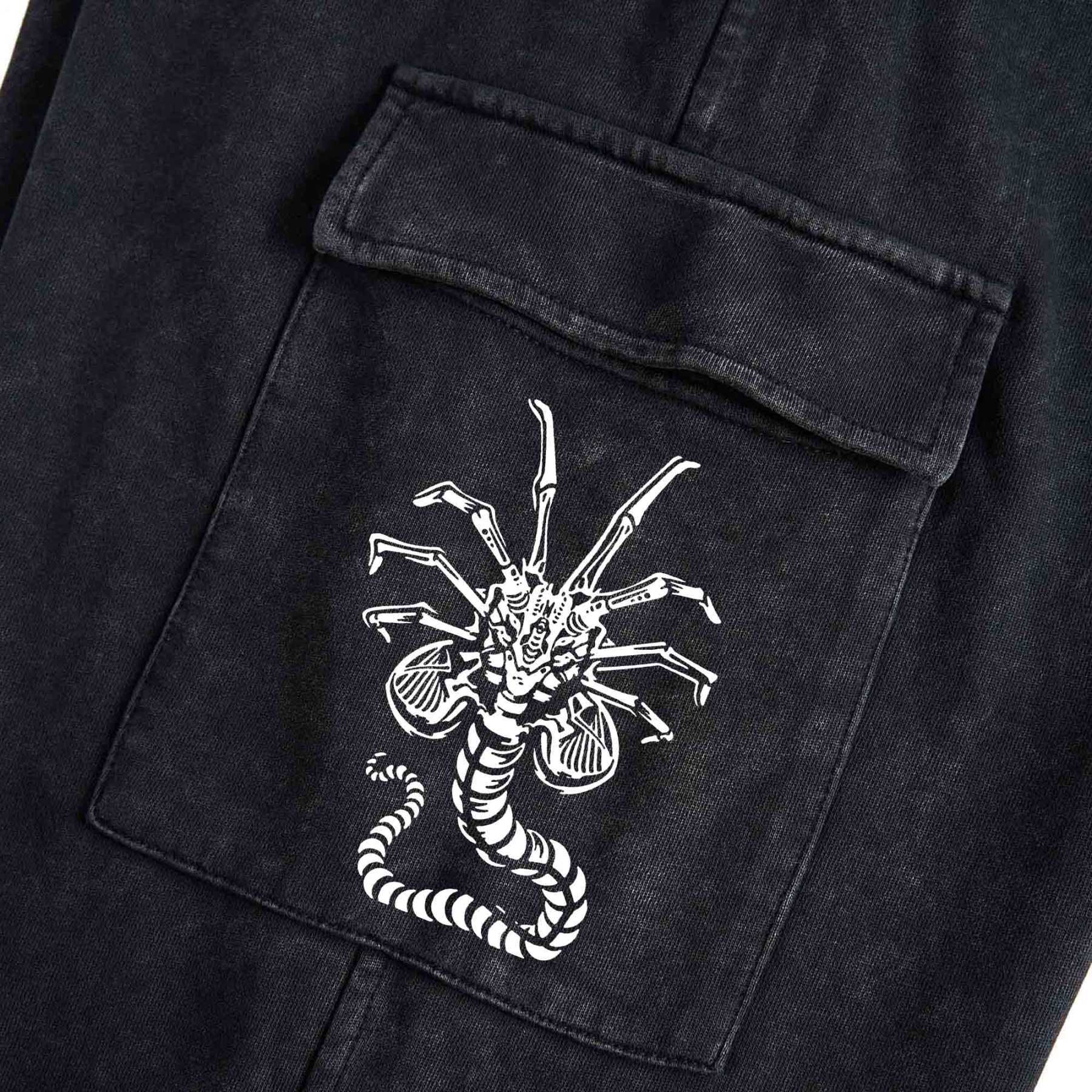 Alien Delivery Guy Washed Cargo Pants