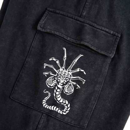 Alien Delivery Guy Washed Cargo Pants