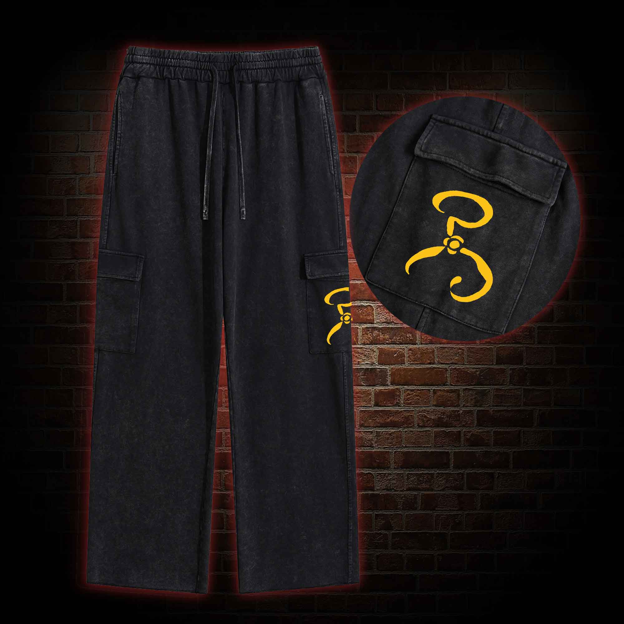 The King in Yellow Washed Cargo Pants