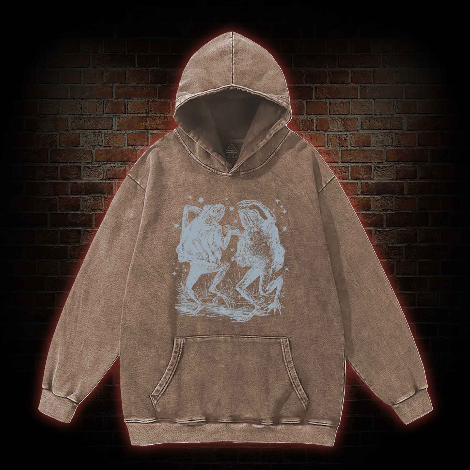 Dancing Frogs Washed Hoodie