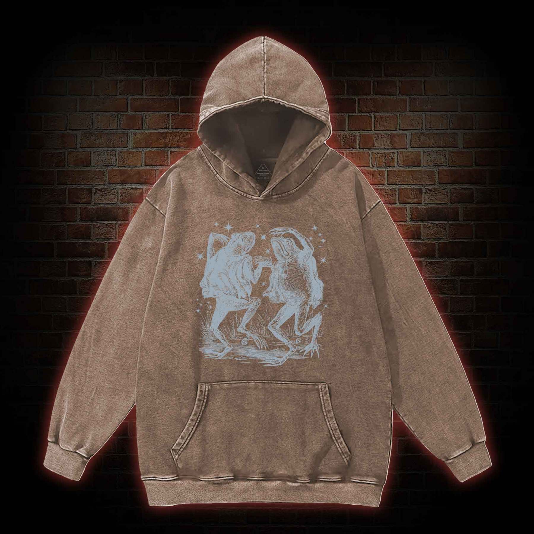 Dancing Frogs Washed Hoodie