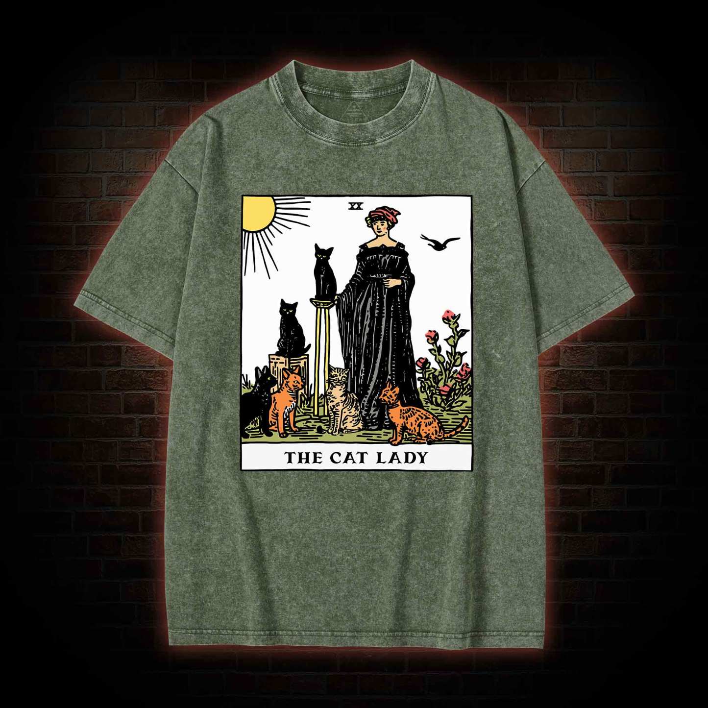 The Cat Lady Washed T-shirt