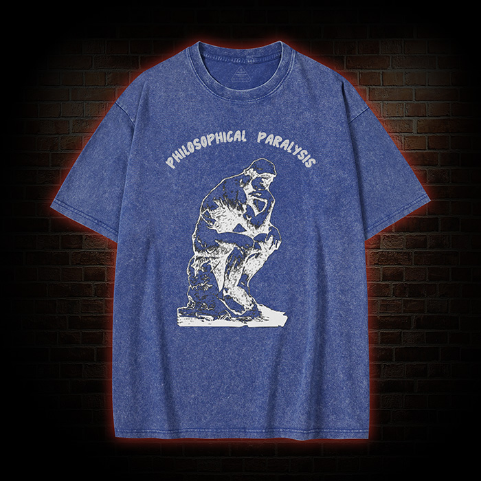 Thinker Philosophical Washed T-shirt