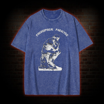 Thinker Philosophical Washed T-shirt