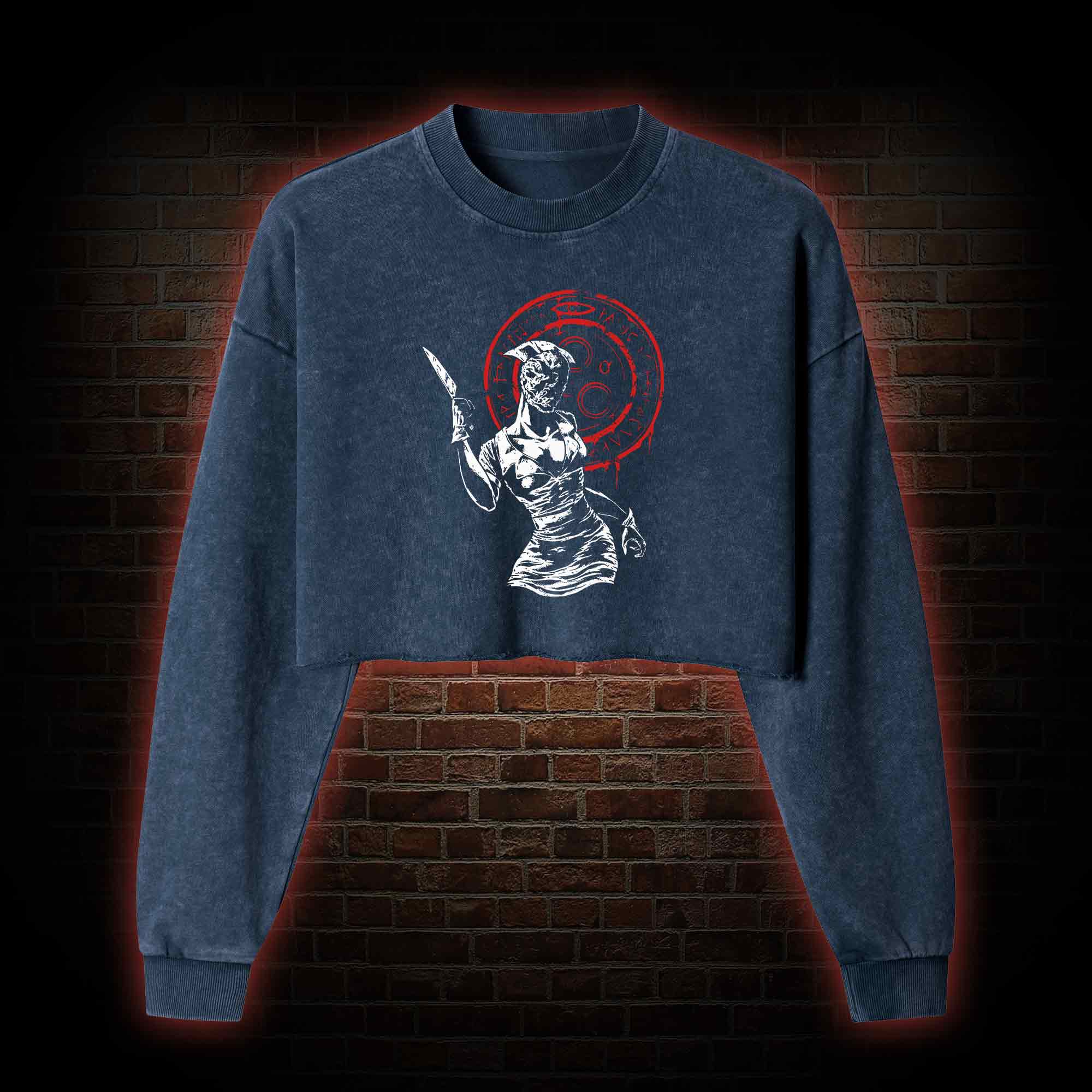 Hell-o Nurse! Washed Cropped Sweatshirts