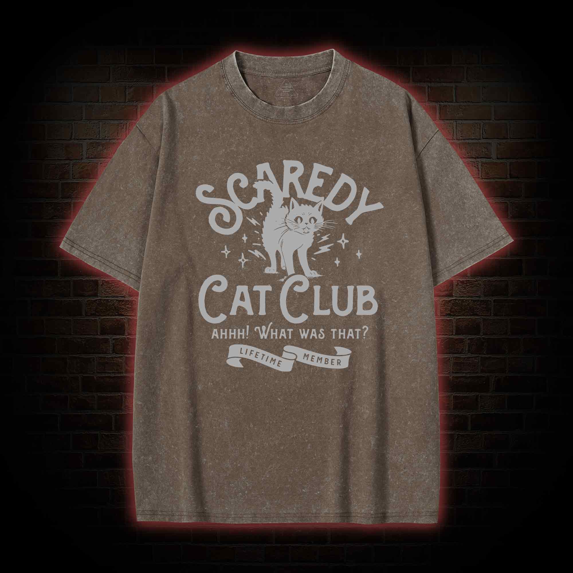 Scaredy Cat Club Washed T-shirt