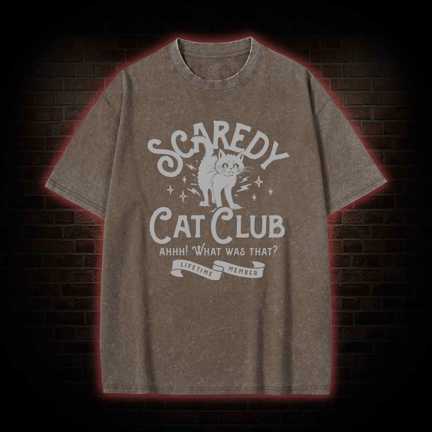 Scaredy Cat Club Washed T-shirt