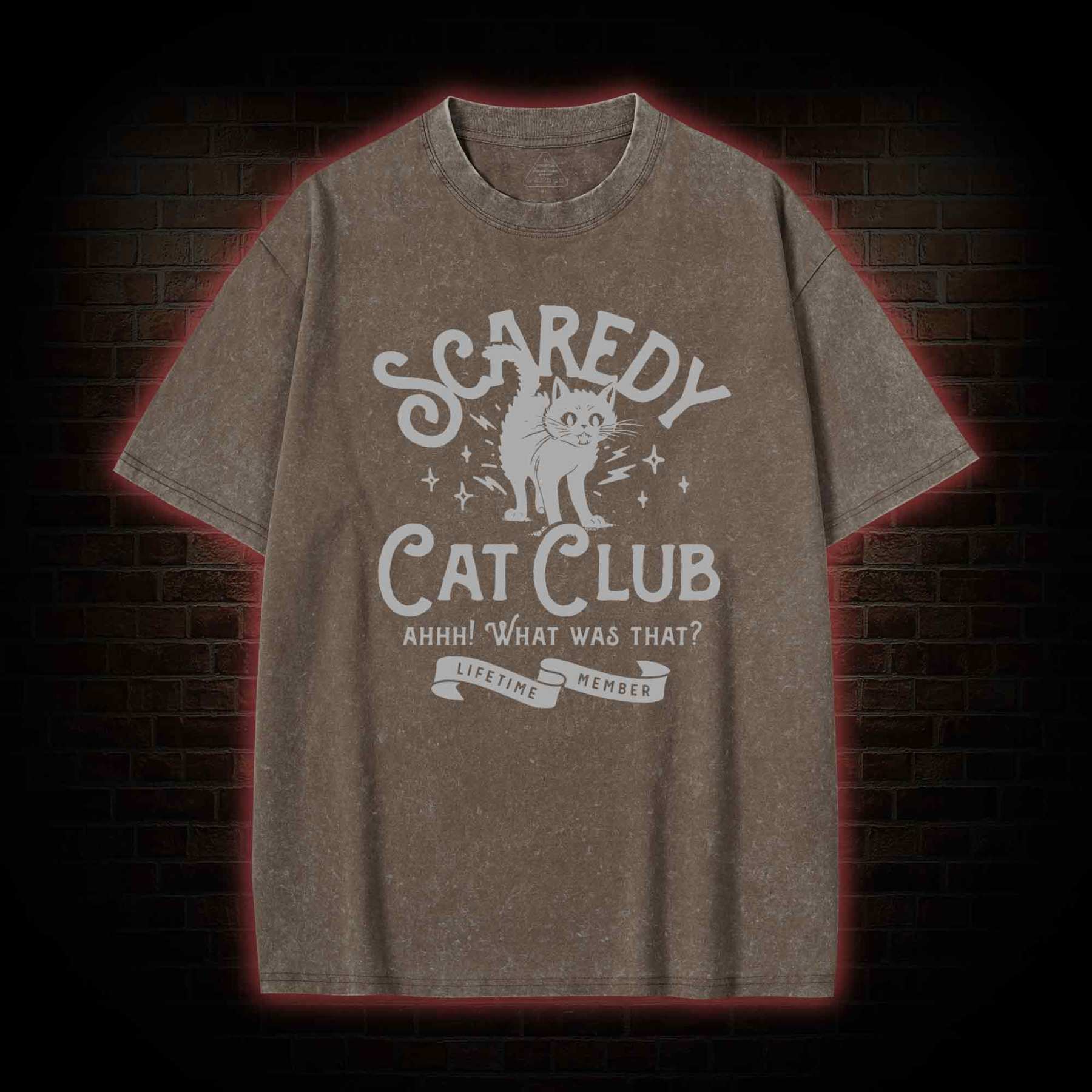Scaredy Cat Club Washed T-shirt