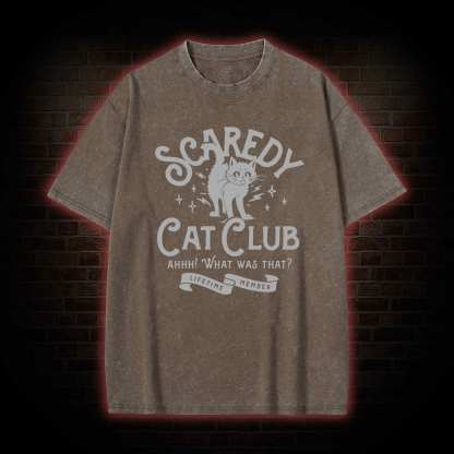 Scaredy Cat Club Washed T-shirt