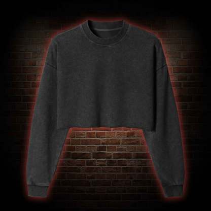 Women's Washed Cropped Sweatshirts