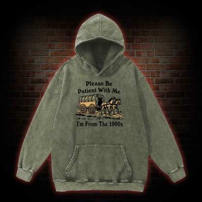 Please Be Patient With Me Washed Hoodie