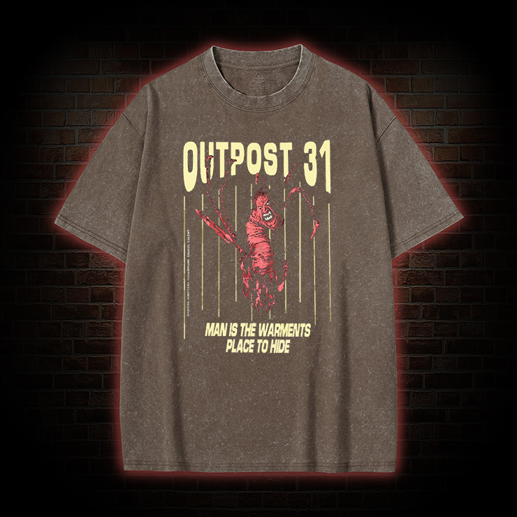 Outpost 31 Horror Movie Washed T-Shirt