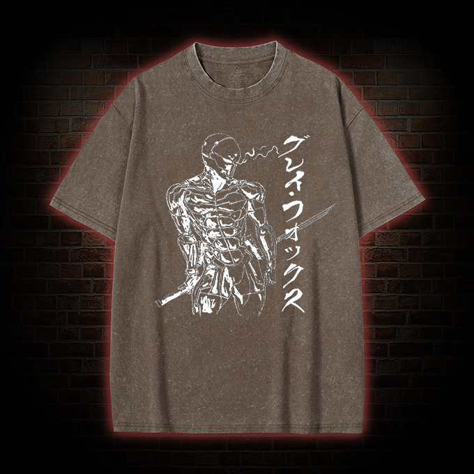 Gray Cyborg Washed T-shirt