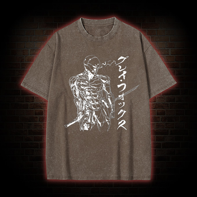 Gray Cyborg Washed T-shirt