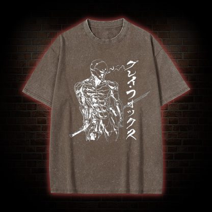 Gray Cyborg Washed T-shirt
