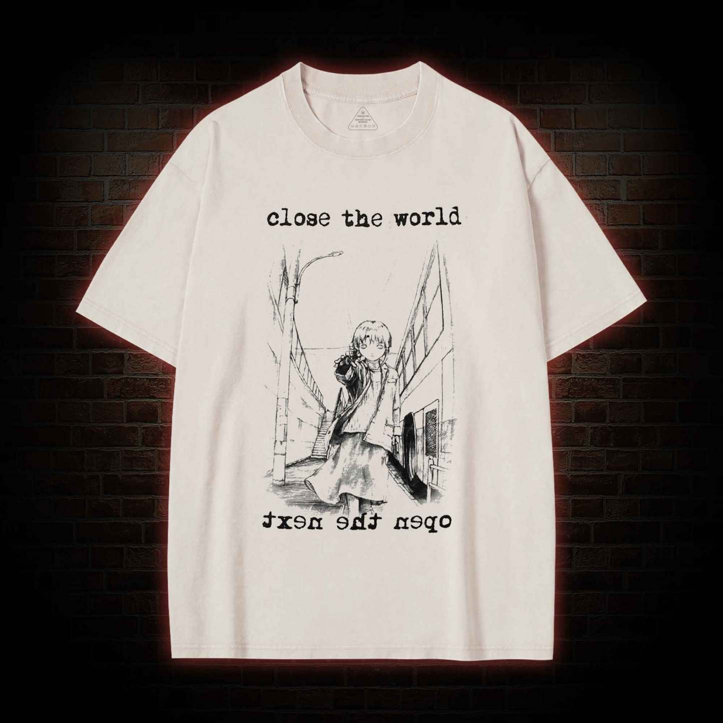 Close the World Open the Next Washed T-shirt