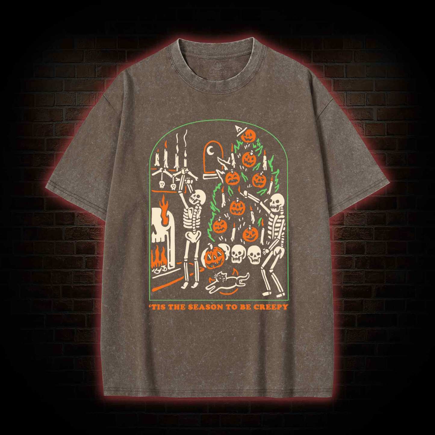 'Tis The Season To Be Creepy Washed T-shirt