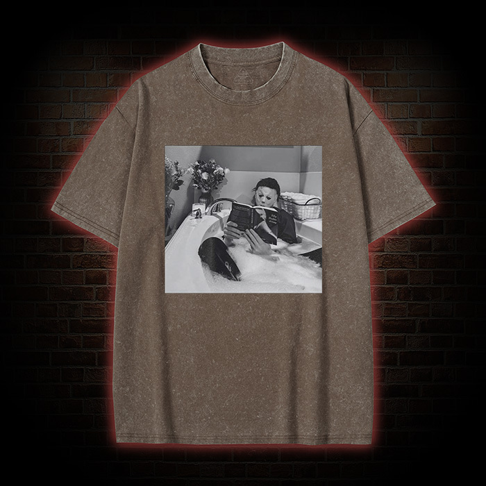 Vintage Michael Myers Bathtub Halloween Washed T-shirt