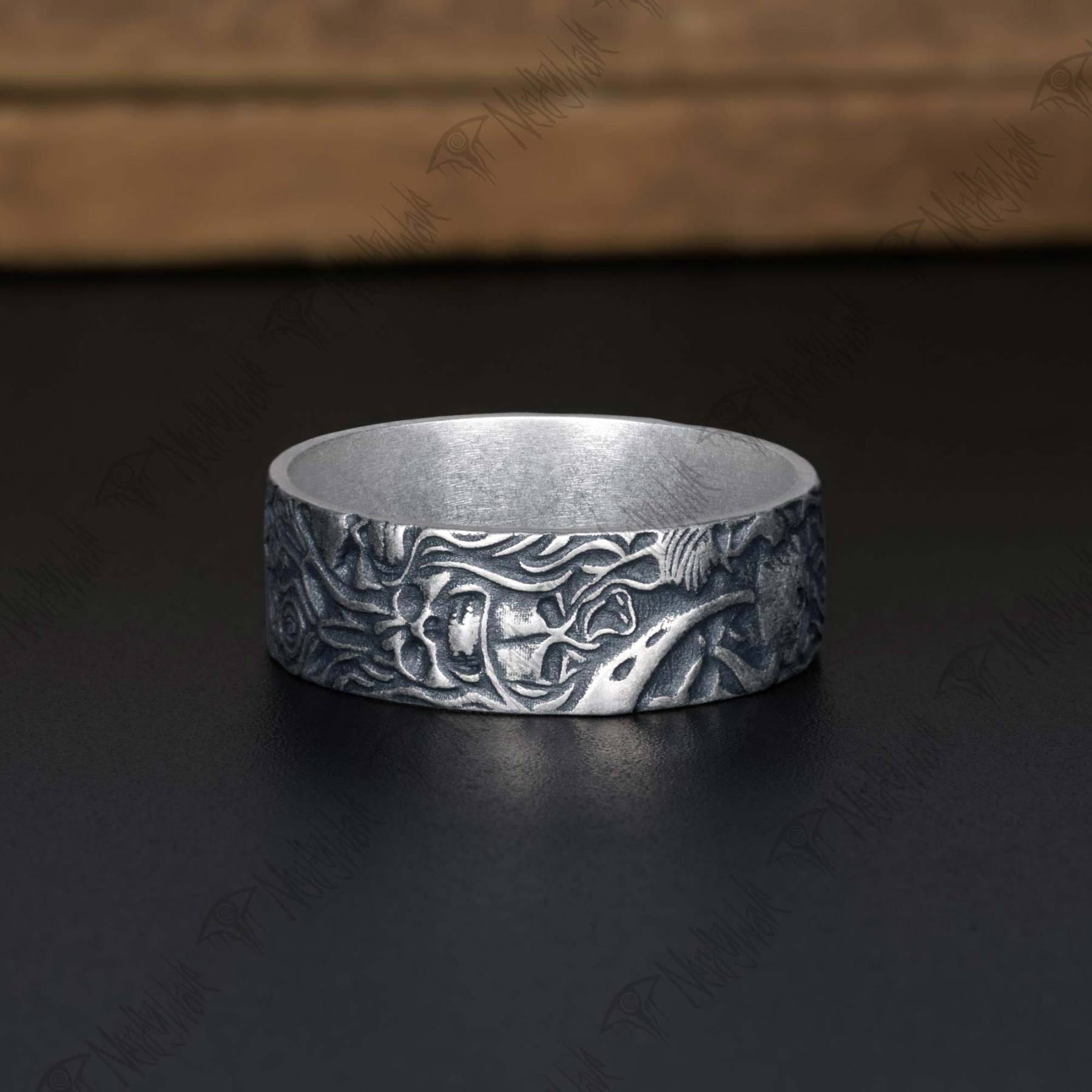 Vintage Demon Silver Band Ring