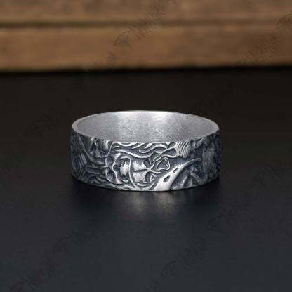 Vintage Demon Silver Band Ring