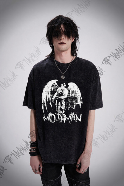 Mothman Shirt Distressed Cryptid Washed T-shirt