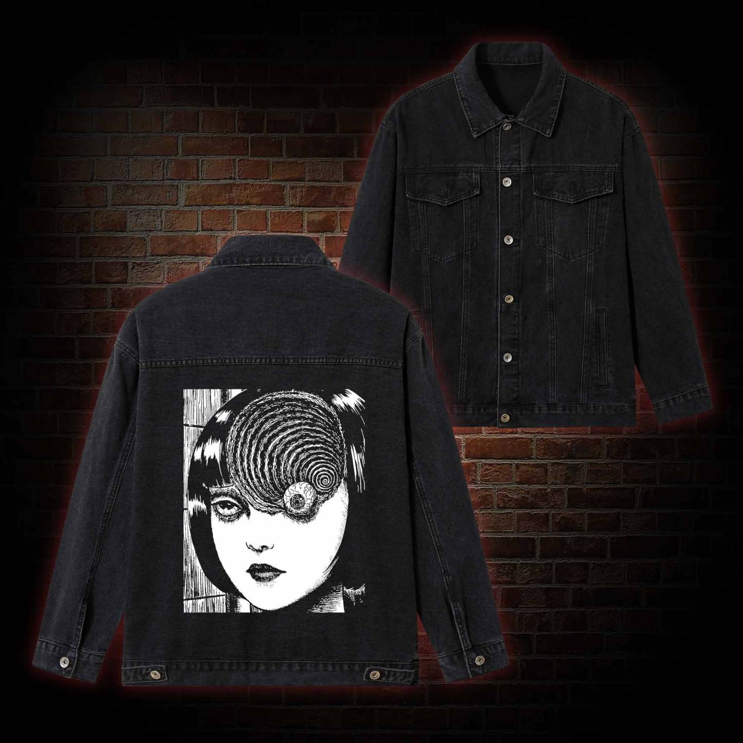 Horror Eyeball Denim Jacket