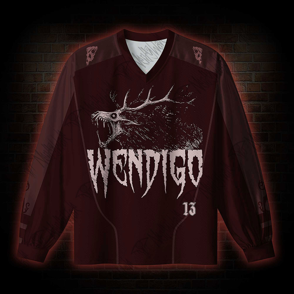 Wendigo Horror V-Neck Long Sleeve Jersey