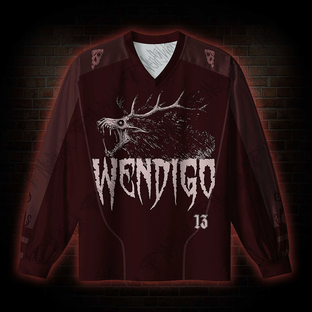 Wendigo Horror V-Neck Long Sleeve Jersey
