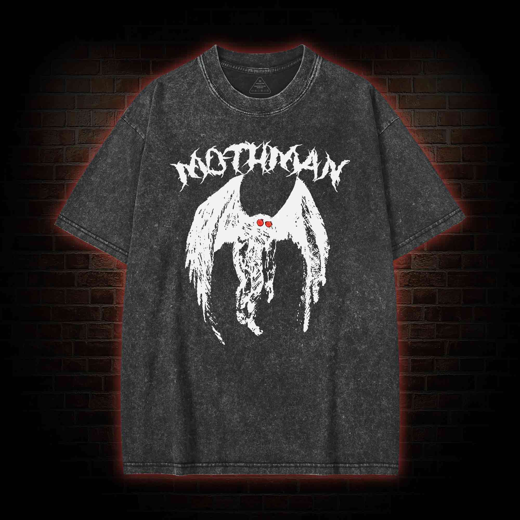 Spooky Mothman Washed T-shirt